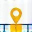 Location pin icon representing prime location.